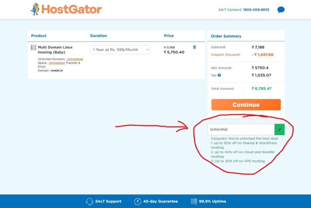 hostgator discount offer