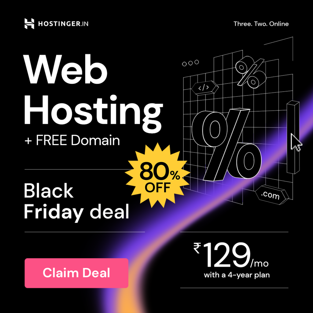 How to buy web hosting from Hostinger - Black Friday Sale (Discount Coupon Code Included) - for your website or blog